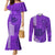 Personalised Strong Maui Couples Matching Mermaid Dress and Long Sleeve Button Shirts Good Living Hawaii with Shaka Sign Kakau Tribal Purple LT9 Purple - Polynesian Pride