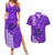 Personalised Strong Maui Couples Matching Summer Maxi Dress and Hawaiian Shirt Good Living Hawaii with Shaka Sign Kakau Tribal Purple LT9 Purple - Polynesian Pride