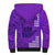 Personalised Strong Maui Sherpa Hoodie Good Living Hawaii with Shaka Sign Kakau Tribal Purple LT9 - Polynesian Pride