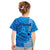 Maui Island Kid T Shirt Kakau Tribal Mixed Polynesian Pattern Blue LT9 - Polynesian Pride