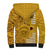 Maui Island Sherpa Hoodie Kakau Tribal Mixed Polynesian Pattern Gold LT9 - Polynesian Pride