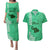Maui Island Couples Matching Puletasi Dress and Hawaiian Shirt Kakau Tribal Mixed Polynesian Pattern Green LT9 Green - Polynesian Pride