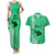 Maui Island Couples Matching Tank Maxi Dress and Hawaiian Shirt Kakau Tribal Mixed Polynesian Pattern Green LT9 Green - Polynesian Pride