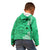 Maui Island Kid Hoodie Kakau Tribal Mixed Polynesian Pattern Green LT9 - Polynesian Pride