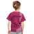 Personalised Maui Island Kid T Shirt Kakau Tribal Mixed Polynesian Pattern Pink LT9 - Polynesian Pride