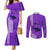 Maui Island Couples Matching Mermaid Dress and Long Sleeve Button Shirts Kakau Tribal Mixed Polynesian Pattern Purple LT9 Purple - Polynesian Pride