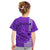 Personalised Maui Island Kid T Shirt Kakau Tribal Mixed Polynesian Pattern Purple LT9 - Polynesian Pride