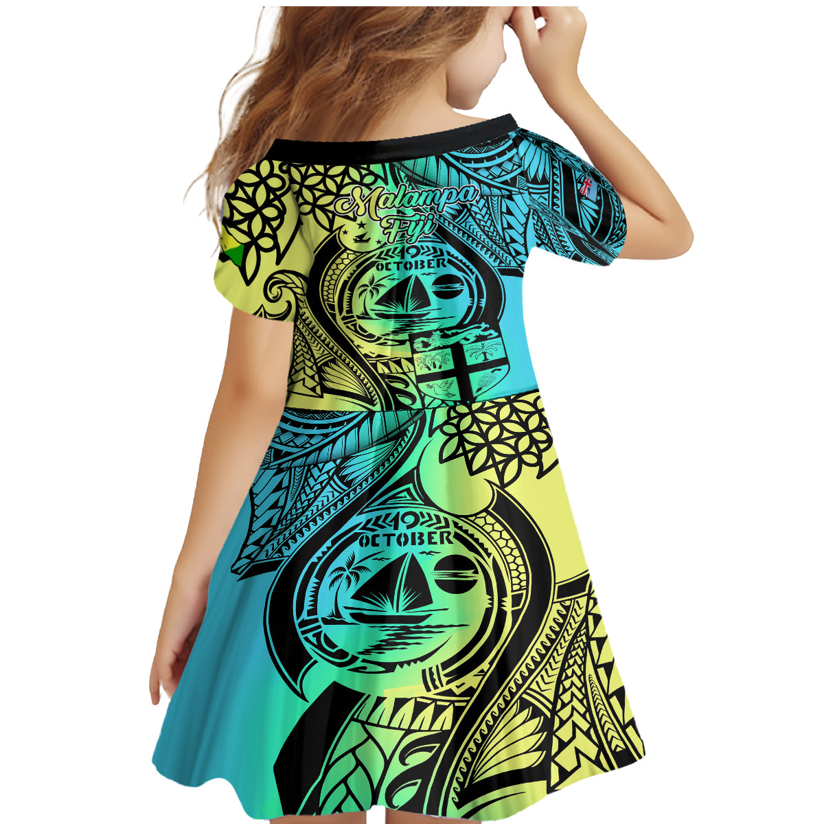 malampa-fiji-day-family-matching-mermaid-dress-and-hawaiian-shirt-vanuatu-sand-drawing-with-polynesian-pattern