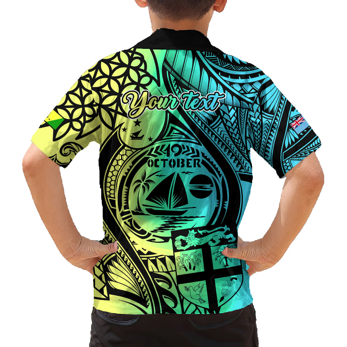 Personalised Malampa Fiji Day Family Matching Puletasi Dress and Hawaiian Shirt Vanuatu Sand Drawing With Polynesian Pattern LT9 - Polynesian Pride
