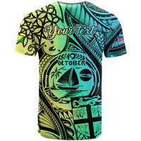 Personalised Malampa Fiji Day T Shirt Vanuatu Sand Drawing With Polynesian Pattern LT9 - Polynesian Pride