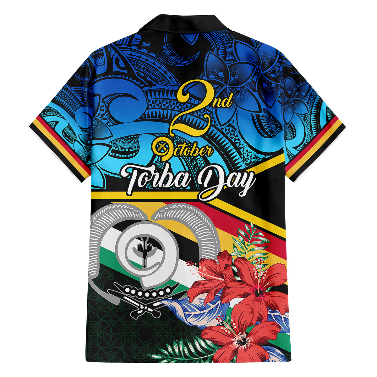 torba-vanuatu-family-matching-off-shoulder-maxi-dress-and-hawaiian-shirt-sand-drawing-with-polynesian-pattern