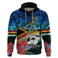 Torba Vanuatu Hoodie Sand Drawing With Polynesian Pattern LT9 Black - Polynesian Pride