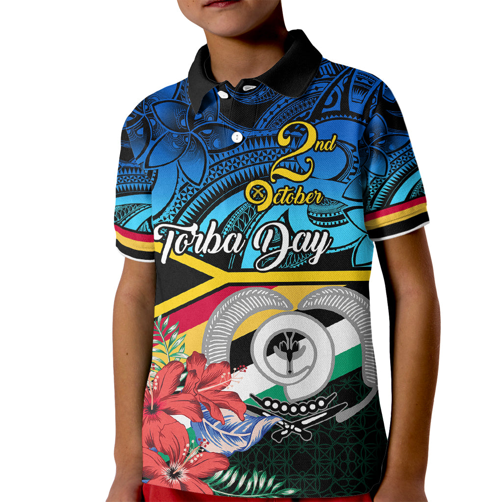 Torba Vanuatu Kid Polo Shirt Sand Drawing With Polynesian Pattern LT9 Kid Black - Polynesian Pride