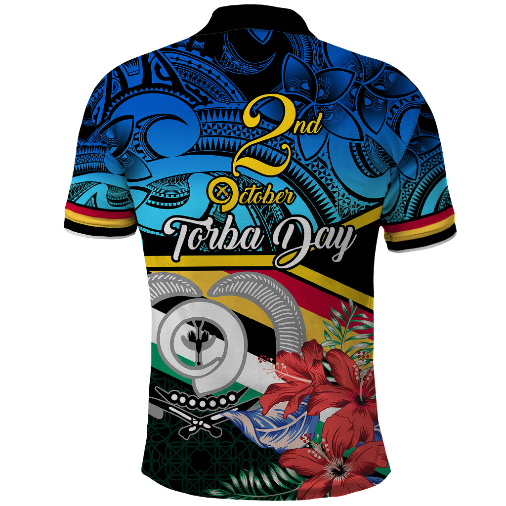 Torba Vanuatu Polo Shirt Sand Drawing With Polynesian Pattern LT9 - Polynesian Pride