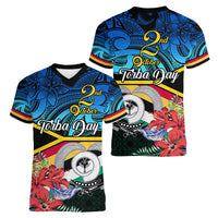 torba-vanuatu-women-v-neck-t-shirt-sand-drawing-with-polynesian-pattern