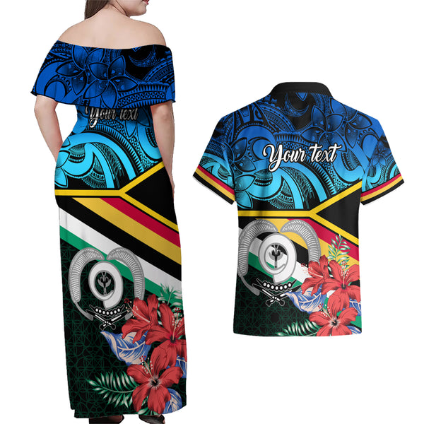 Personalised Torba Day Couples Matching Mermaid Dress and Hawaiian Shirt Proud To Be A Ni-Van Beauty Pacific Flower LT03 main image 0