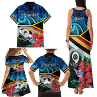 personalised-torba-vanuatu-family-matching-tank-maxi-dress-and-hawaiian-shirt-sand-drawing-with-polynesian-pattern
