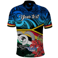 Personalised Torba Vanuatu Polo Shirt Sand Drawing With Polynesian Pattern LT9 - Polynesian Pride