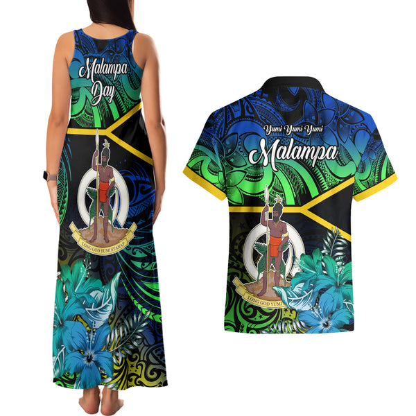 Custom Malampa Fiji Day Couples Matching Mermaid Dress And Hawaiian Shirt Together We Grow Proud Polynesian Tapa Artsy LT14 main image 1