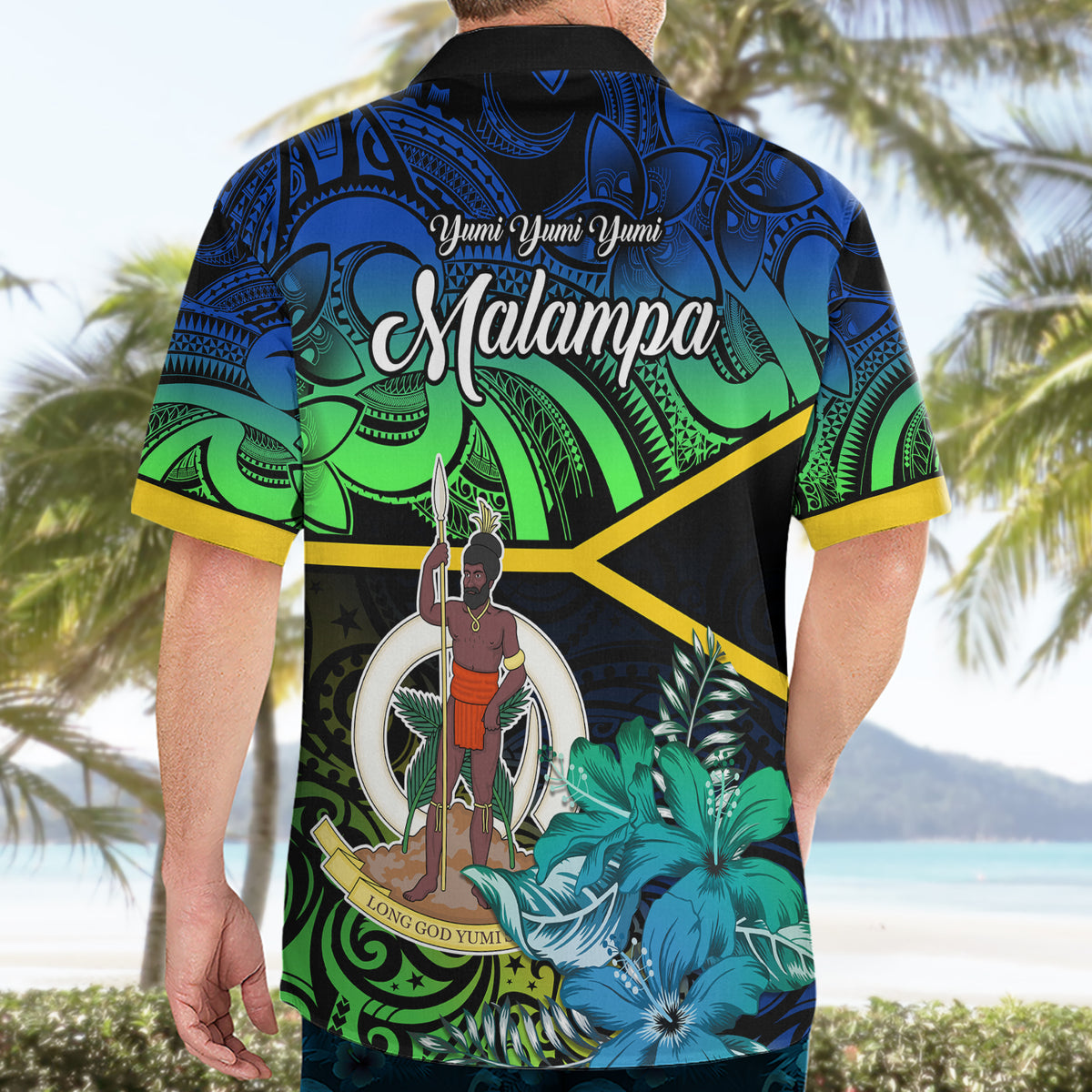 malampa-day-hawaiian-shirt-vanuatu-flowers-with-malampa-emblem-tribal-pattern