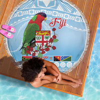 Melanesian Fiji Kula Bird Beach Blanket with Tagimoucia Masi Tapa Pattern LT9 - Polynesian Pride