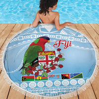 Melanesian Fiji Kula Bird Beach Blanket with Tagimoucia Masi Tapa Pattern LT9 - Polynesian Pride