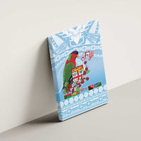 Melanesian Fiji Kula Bird Canvas Wall Art with Tagimoucia Masi Tapa Pattern LT9 - Polynesian Pride
