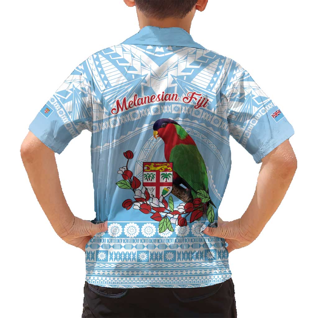 Melanesian Fiji Kula Bird Family Matching Summer Maxi Dress and Hawaiian Shirt with Tagimoucia Masi Tapa Pattern LT9 - Polynesian Pride