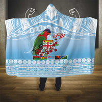 Melanesian Fiji Kula Bird Hooded Blanket with Tagimoucia Masi Tapa Pattern LT9 - Polynesian Pride
