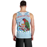 Melanesian Fiji Kula Bird Men Tank Top with Tagimoucia Masi Tapa Pattern LT9 - Polynesian Pride