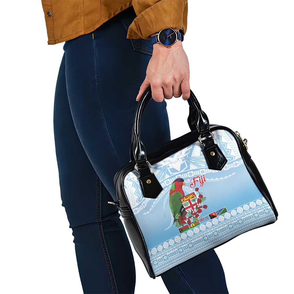 Melanesian Fiji Kula Bird Shoulder Handbag with Tagimoucia Masi Tapa Pattern LT9 - Polynesian Pride
