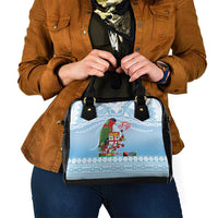 Melanesian Fiji Kula Bird Shoulder Handbag with Tagimoucia Masi Tapa Pattern LT9 - Polynesian Pride