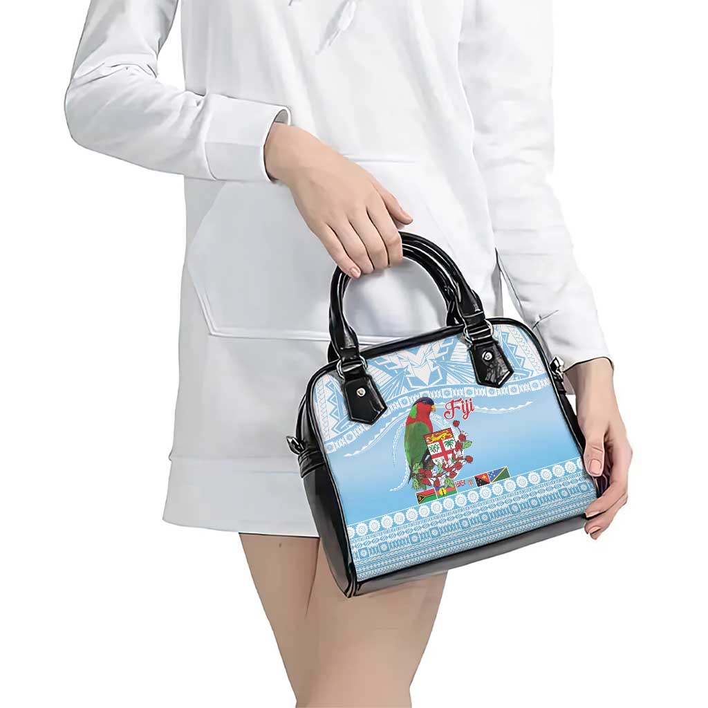Melanesian Fiji Kula Bird Shoulder Handbag with Tagimoucia Masi Tapa Pattern LT9 - Polynesian Pride