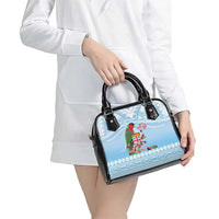 Melanesian Fiji Kula Bird Shoulder Handbag with Tagimoucia Masi Tapa Pattern LT9 - Polynesian Pride