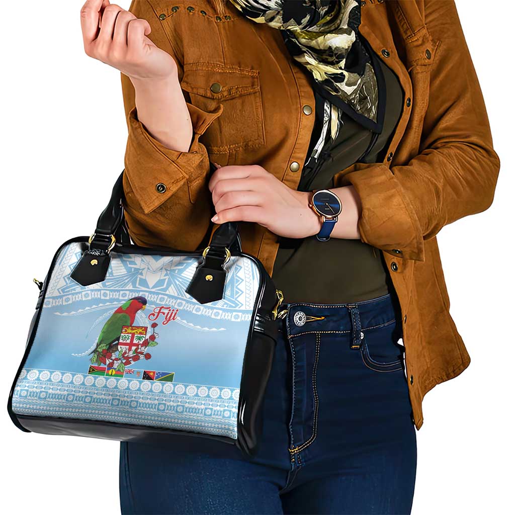 Melanesian Fiji Kula Bird Shoulder Handbag with Tagimoucia Masi Tapa Pattern LT9 - Polynesian Pride