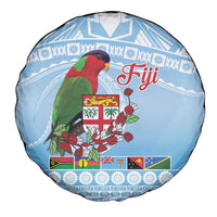 Melanesian Fiji Kula Bird Spare Tire Cover with Tagimoucia Masi Tapa Pattern LT9 - Polynesian Pride