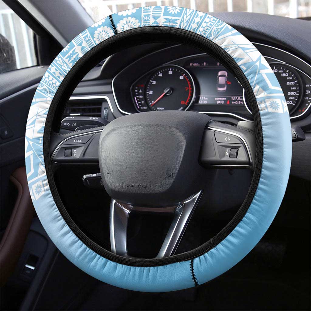 Melanesian Fiji Kula Bird Steering Wheel Cover with Tagimoucia Masi Tapa Pattern LT9 - Polynesian Pride