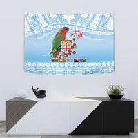 Melanesian Fiji Kula Bird Tapestry with Tagimoucia Masi Tapa Pattern LT9 - Polynesian Pride