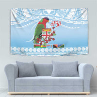 Melanesian Fiji Kula Bird Tapestry with Tagimoucia Masi Tapa Pattern LT9 - Polynesian Pride