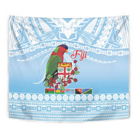 Melanesian Fiji Kula Bird Tapestry with Tagimoucia Masi Tapa Pattern LT9 - Polynesian Pride