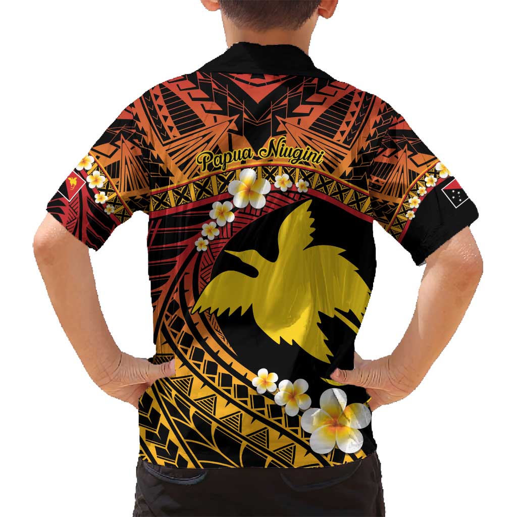 Melanesian Papua New Guinea Family Matching Off Shoulder Short Dress and Hawaiian Shirt Plumeria Bird of Paradise Tribal LT9 - Polynesian Pride