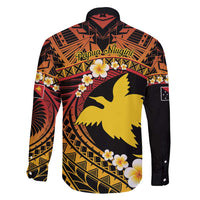 Melanesian Papua New Guinea Family Matching Off Shoulder Short Dress and Hawaiian Shirt Plumeria Bird of Paradise Tribal LT9 - Polynesian Pride