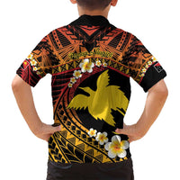 Melanesian Papua New Guinea Family Matching Puletasi and Hawaiian Shirt Plumeria Bird of Paradise Tribal