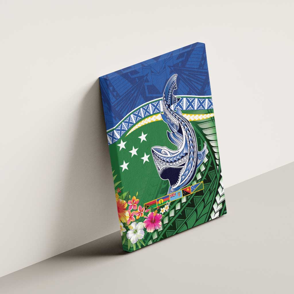 Melanesian Solomon Islands Canvas Wall Art Tropical Shark Tattoo
