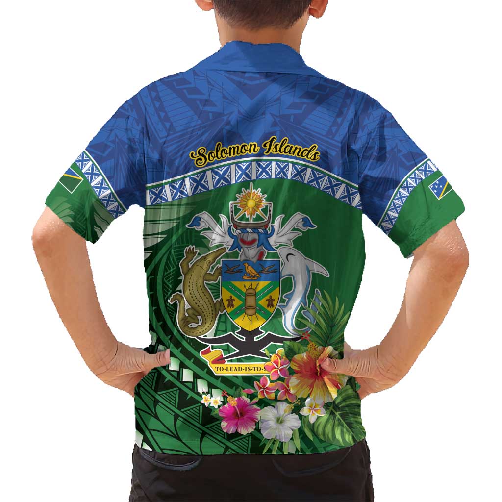 Melanesian Solomon Islands Family Matching Long Sleeve Bodycon Dress and Hawaiian Shirt Tropical Shark Tattoo LT9 - Polynesian Pride
