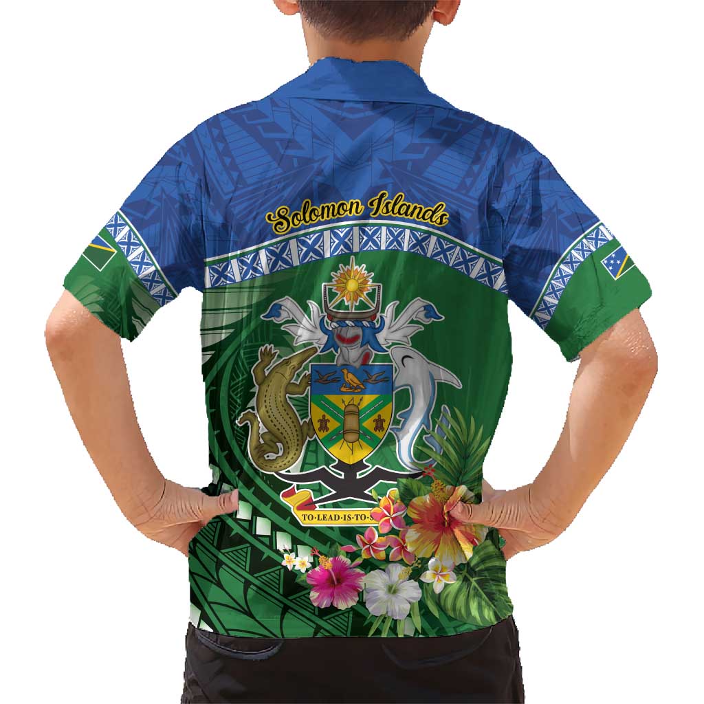 Melanesian Solomon Islands Kid Hawaiian Shirt Tropical Shark Tattoo LT9 - Polynesian Pride