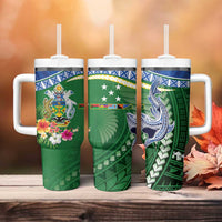 Melanesian Solomon Islands Tumbler With Handle Tropical Shark Tattoo