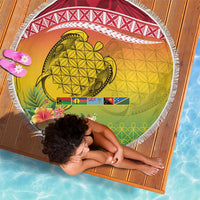 Melanesian Ni-Vanuatu Beach Blanket Sea Turtle with Sand Drawing Pattern LT9 - Polynesian Pride