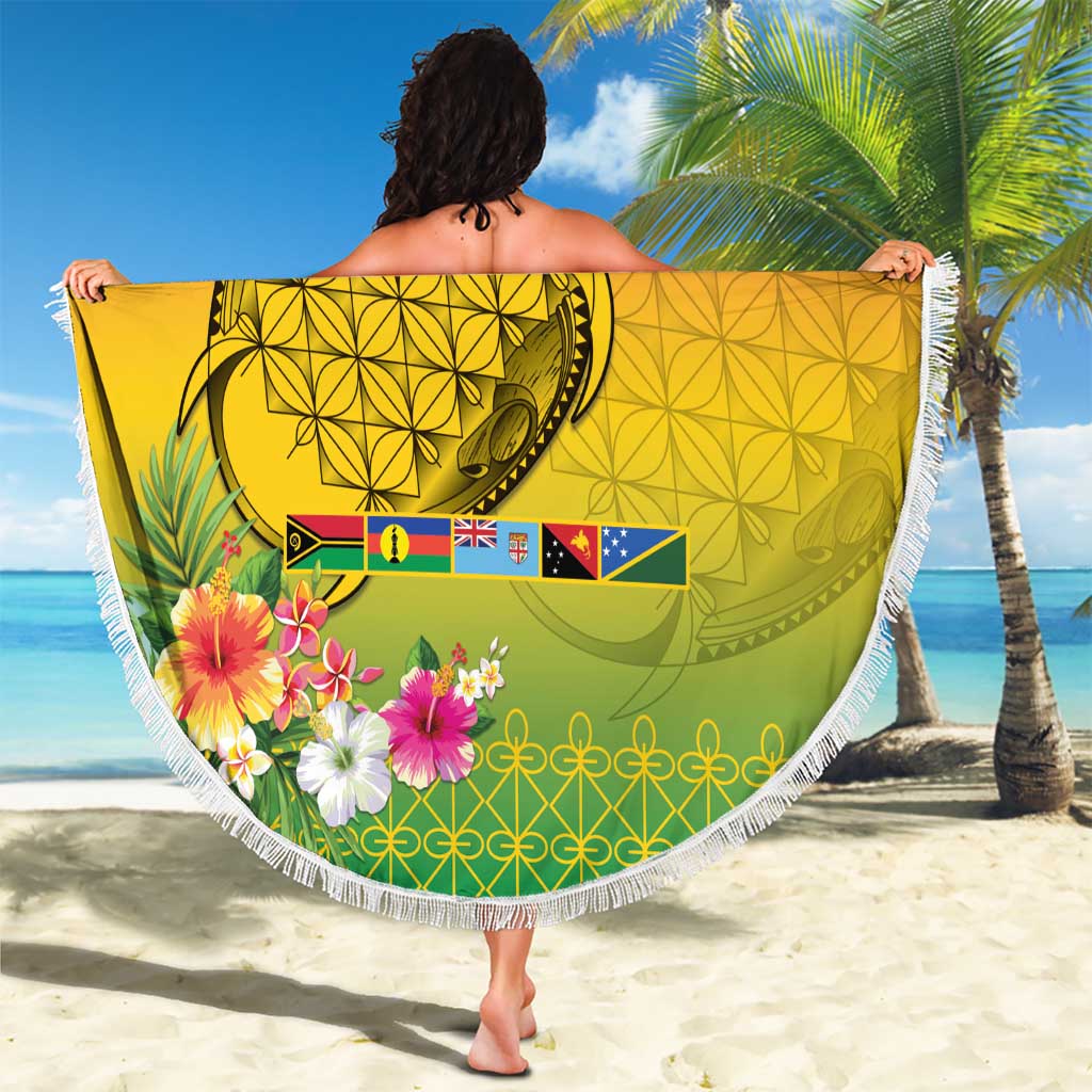 Melanesian Ni-Vanuatu Beach Blanket Sea Turtle with Sand Drawing Pattern LT9 - Polynesian Pride