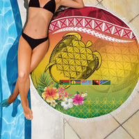 Melanesian Ni-Vanuatu Beach Blanket Sea Turtle with Sand Drawing Pattern LT9 - Polynesian Pride